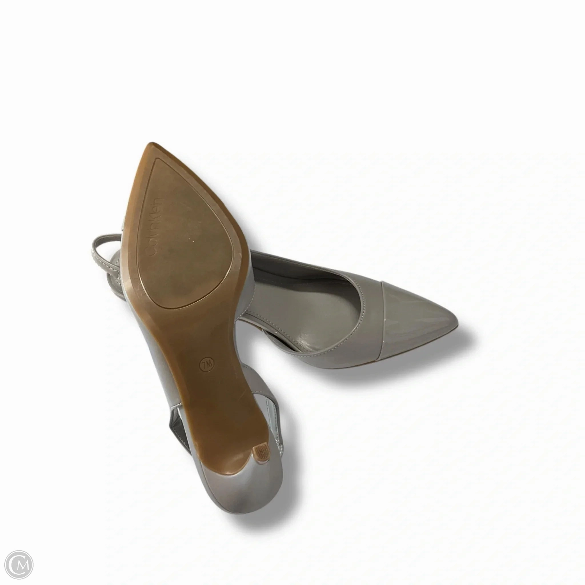 Shoes Heels Kitten By Calvin Klein In Grey, Size: 7