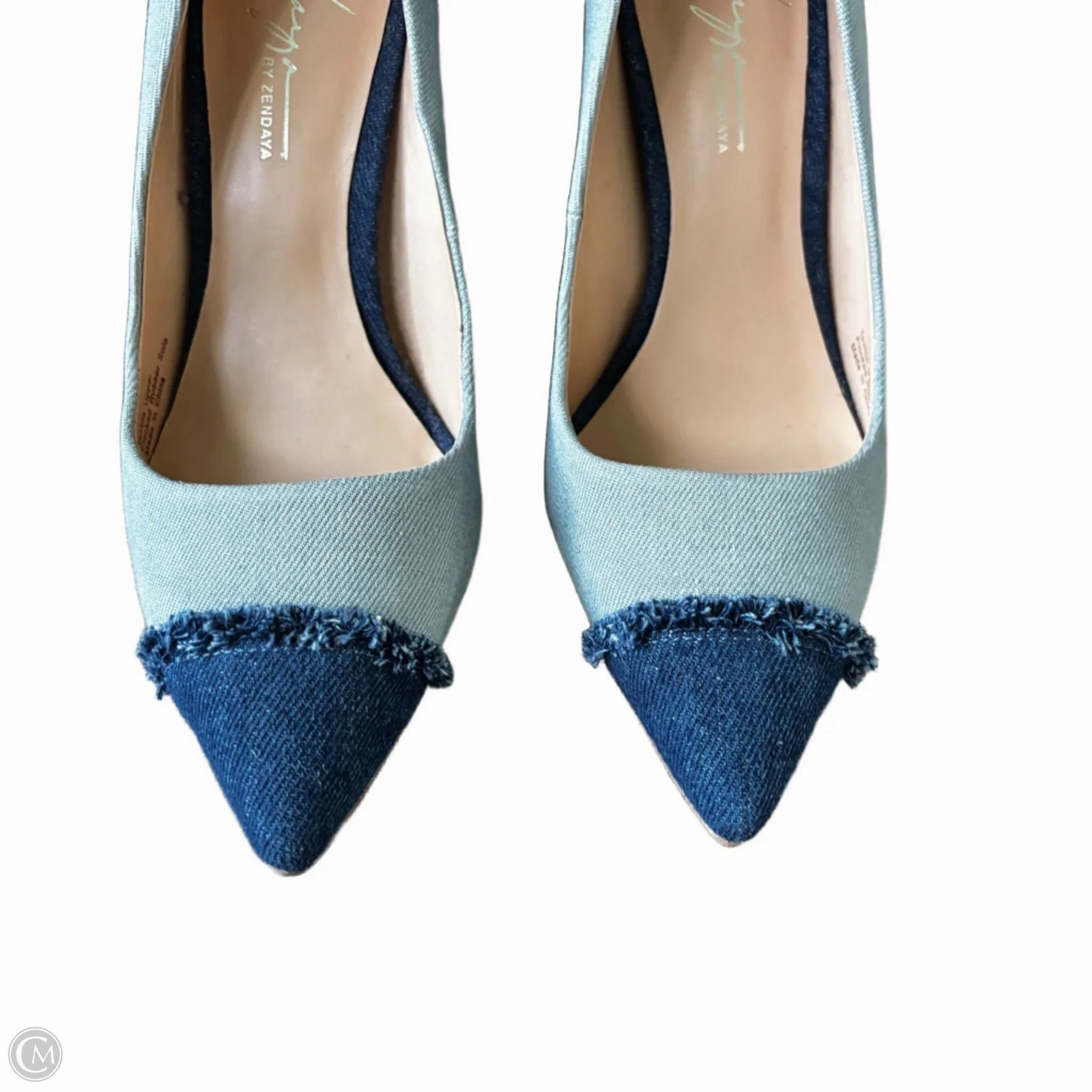 Shoes Heels Stiletto By Daya by Zandaya In Blue Denim, Size: 6.5