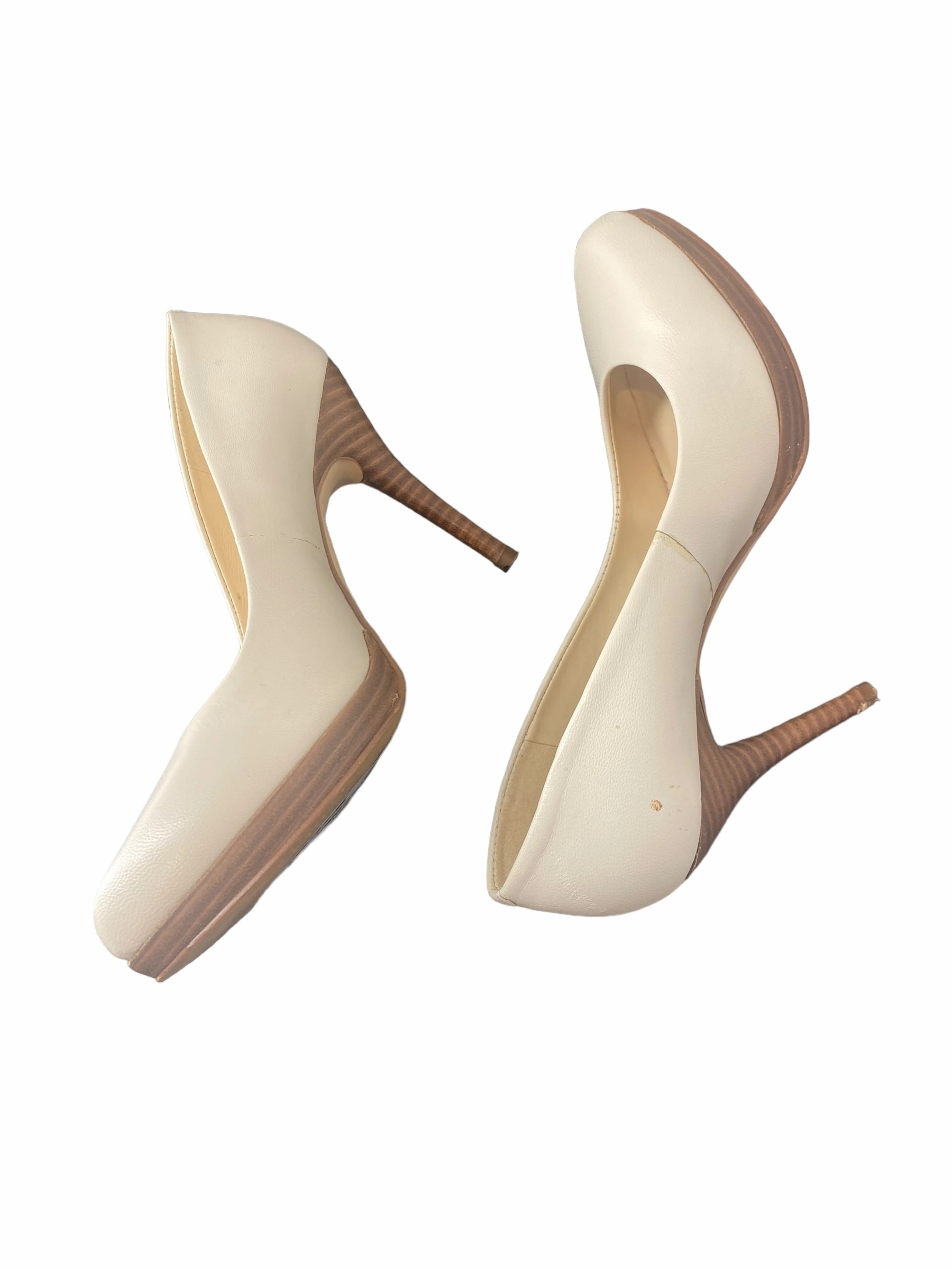 Shoes Heels Stiletto By Nine West In White, Size: 5