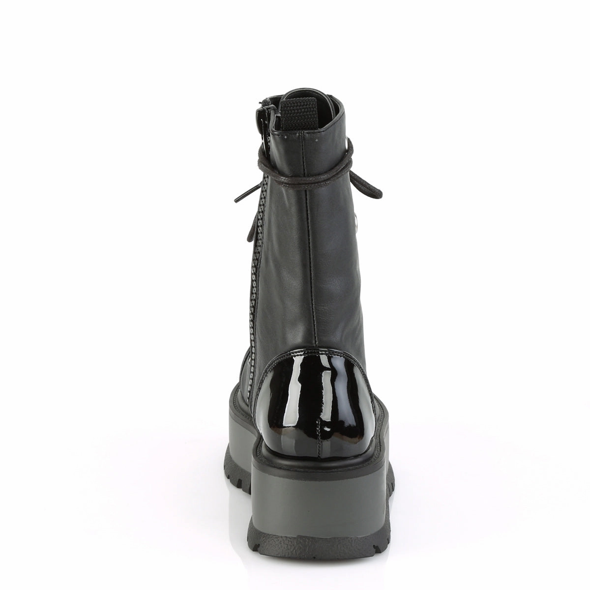 SLACKER-150  Black Vegan Leather-Patent