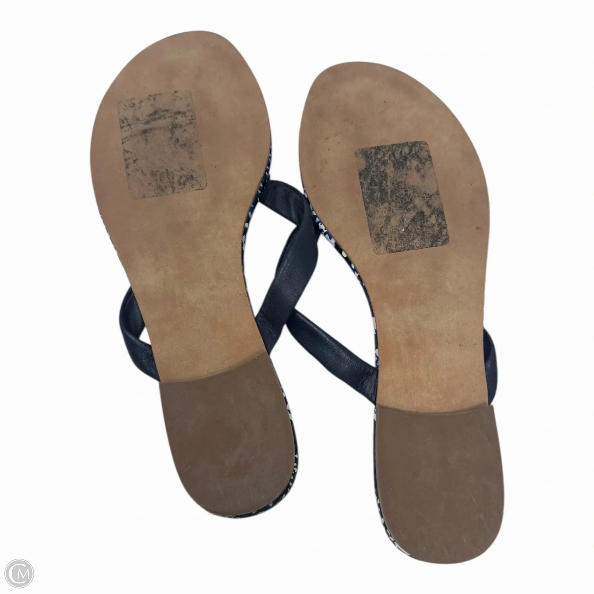 Snakeskin Knot Flip Flop Sandals Designer By Diane Von Furstenberg In Snakeskin Print, Size: 8