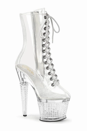 SPECTATOR-1040C Knee Boot | Clear Vinyl