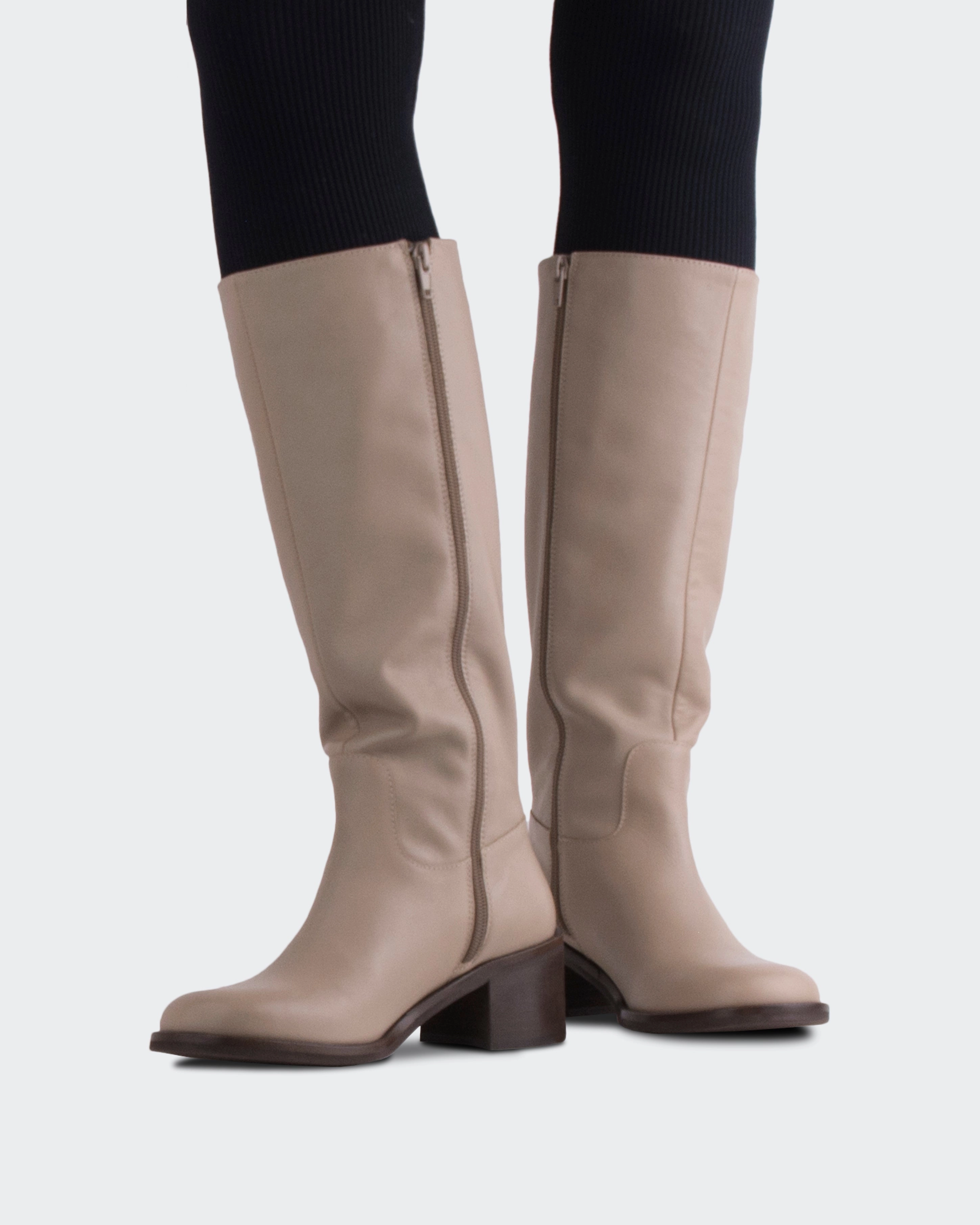Svetlana Taupe Leather