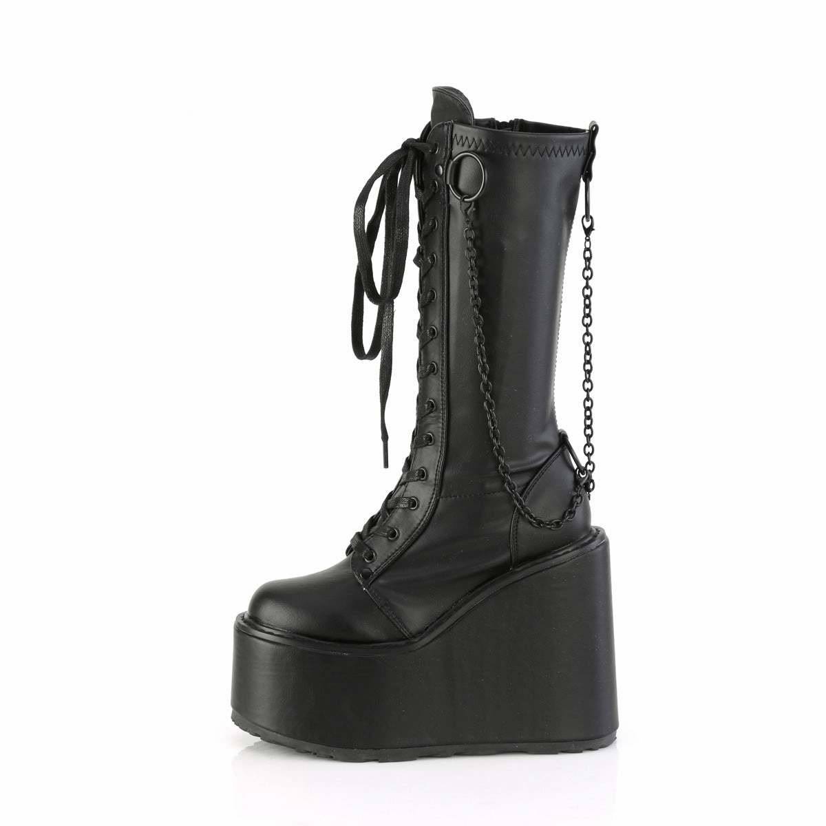 SWING-150  Black Stretch Vegan Leather