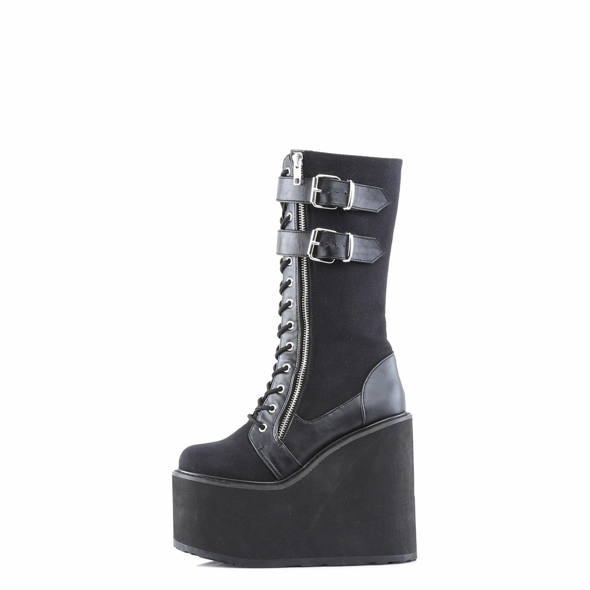 SWING-221  Black Canvas-Vegan Leather