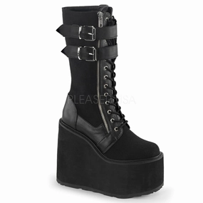 SWING-221  Black Canvas-Vegan Leather