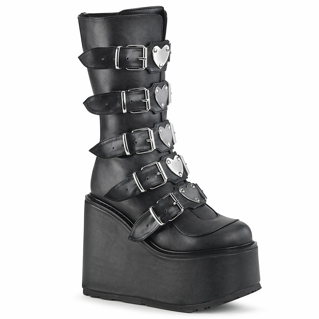 SWING-230  Black Vegan Leather