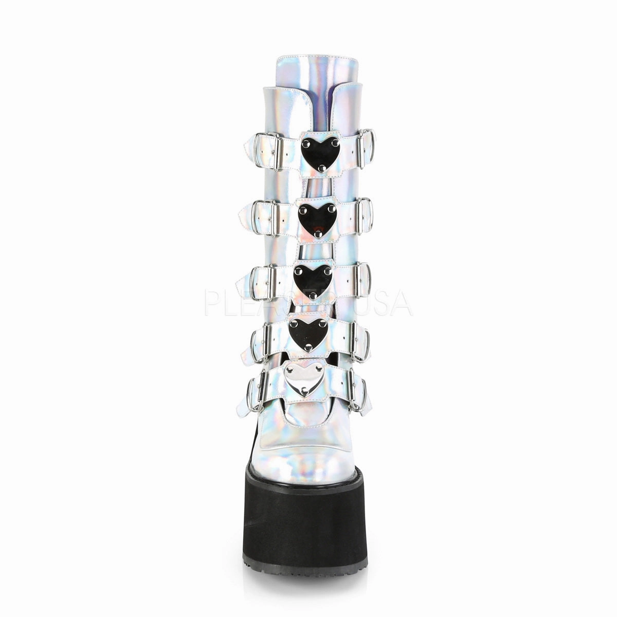 SWING-230  Silver Hologram Vegan Leather