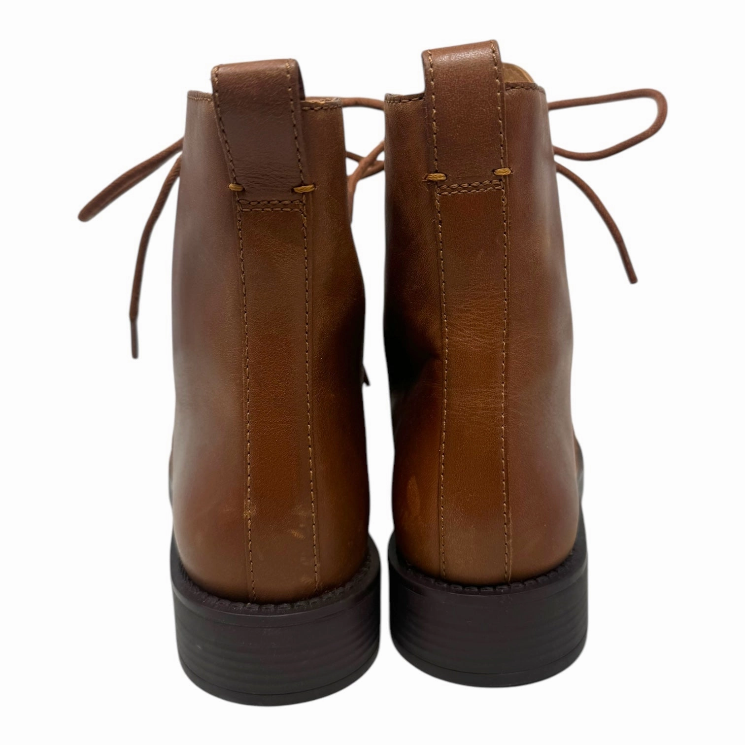 The Evelyn Lace Up Boots By Madewell In Dried Maple, Size: 7.5