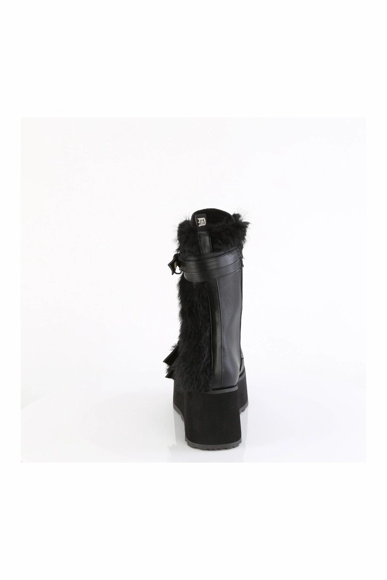 TRASHVILLE-218 Black Vegan Leather Knee boot