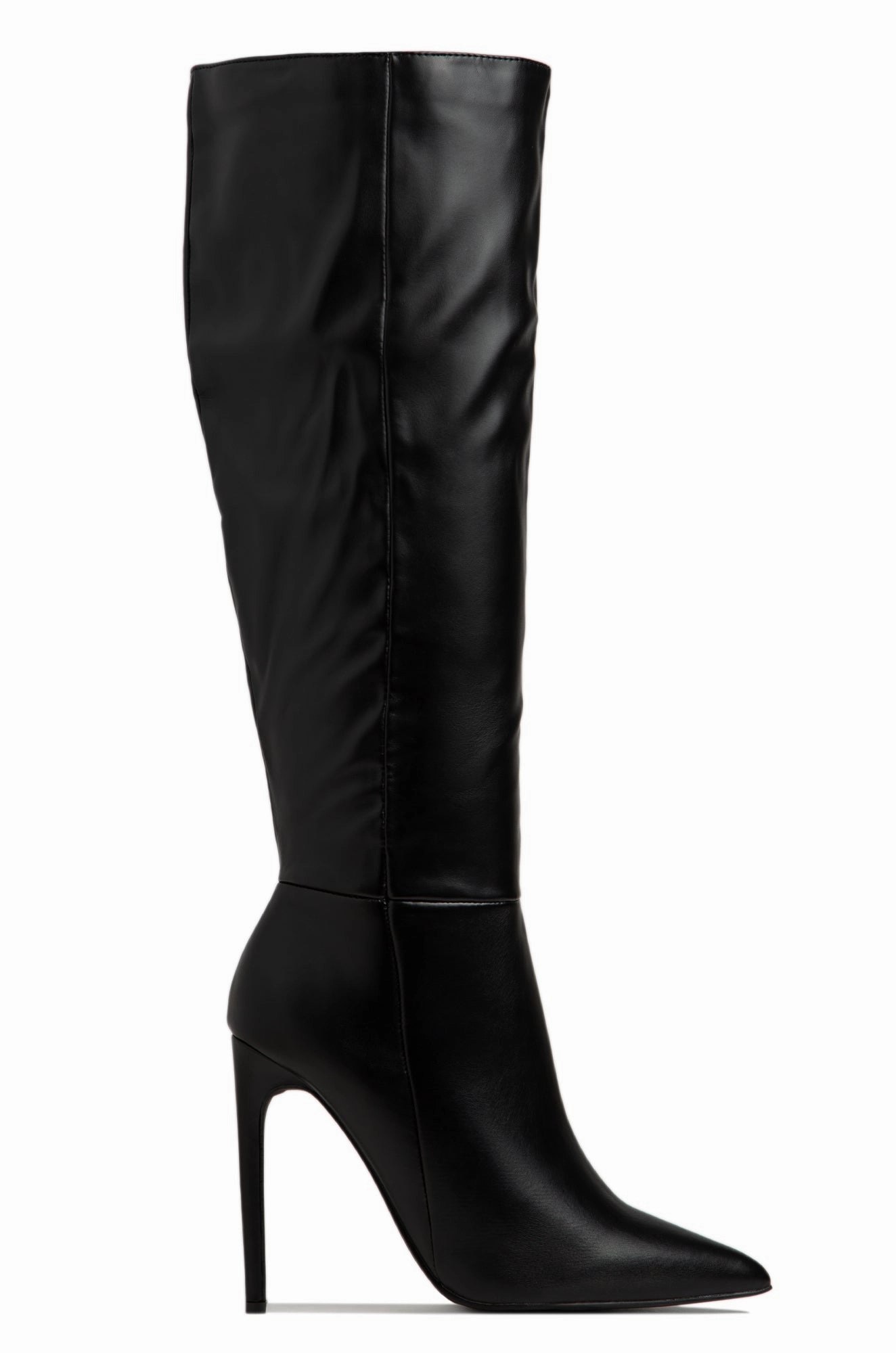 Tyrah Up To The Knee Heel Boots - Nude