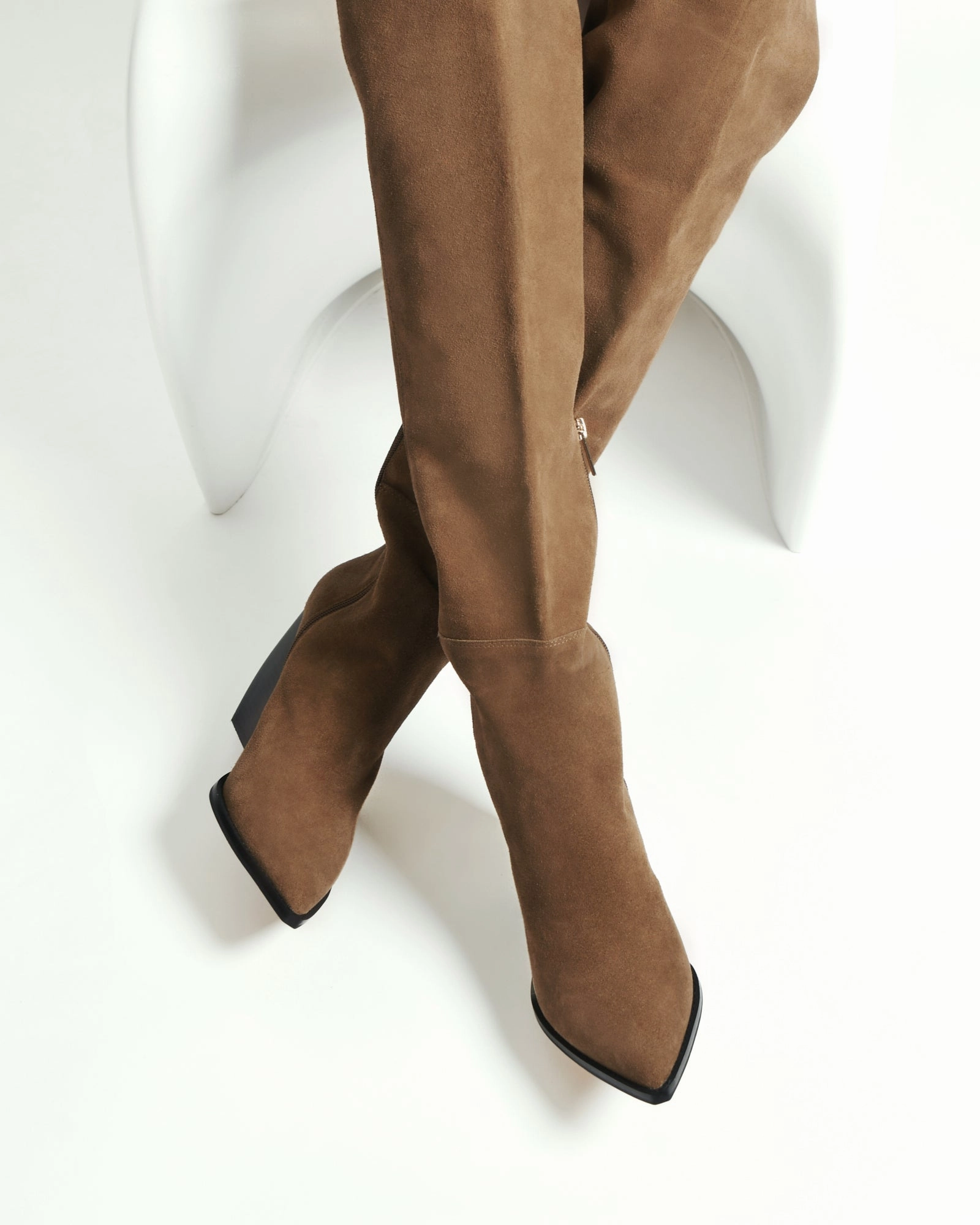 UMA OVER THE KNEE BOOTS BARK SUEDE