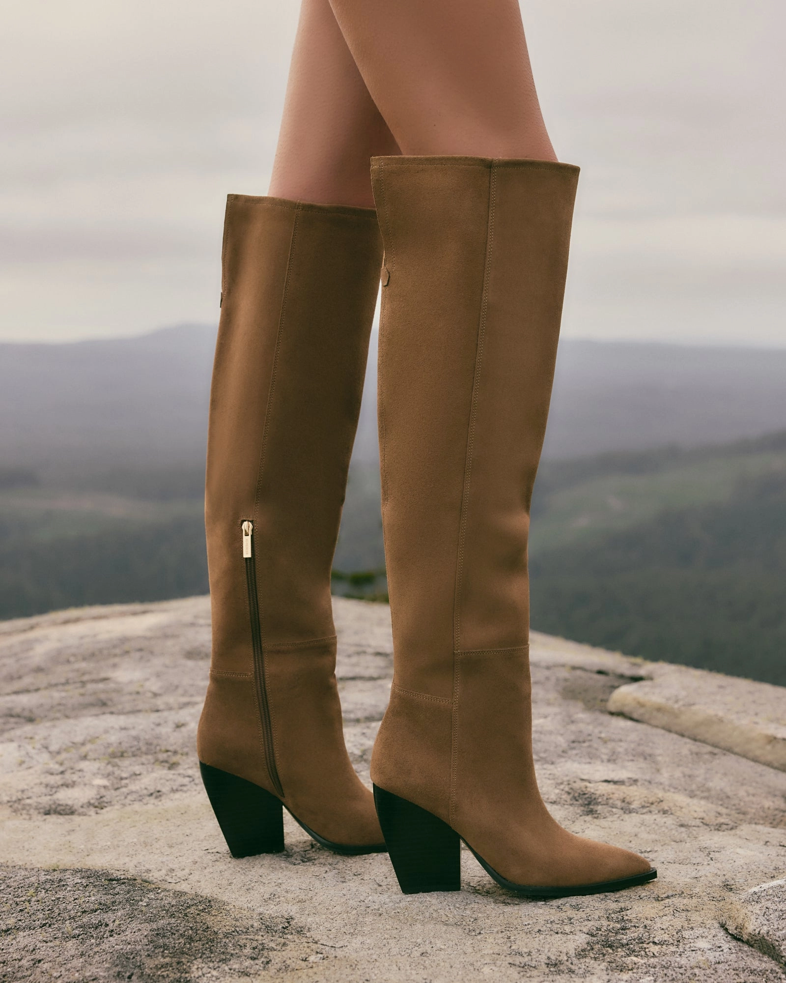 UMA OVER THE KNEE BOOTS BARK SUEDE