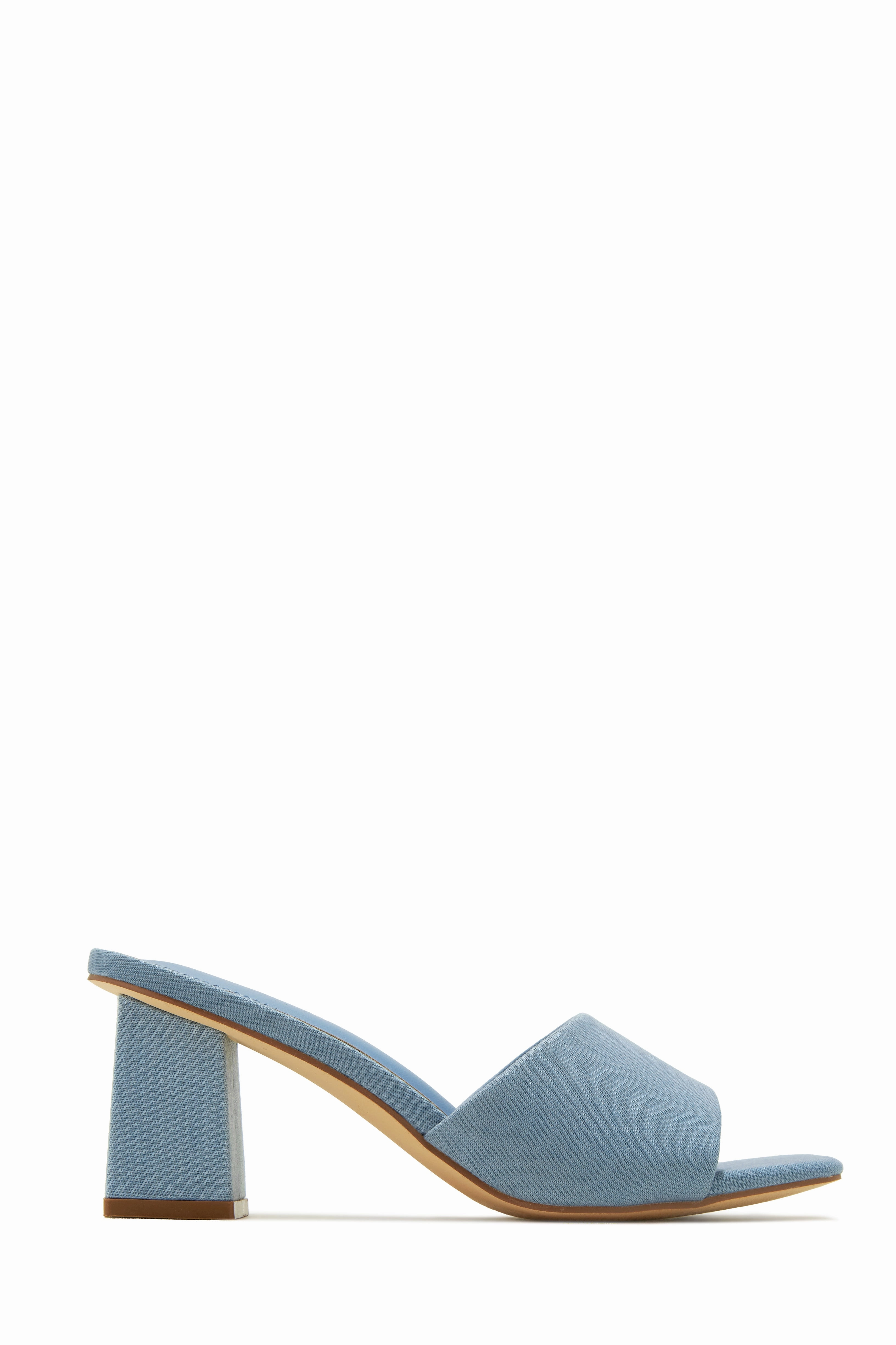 Valentine Block Heel Mules - Silver