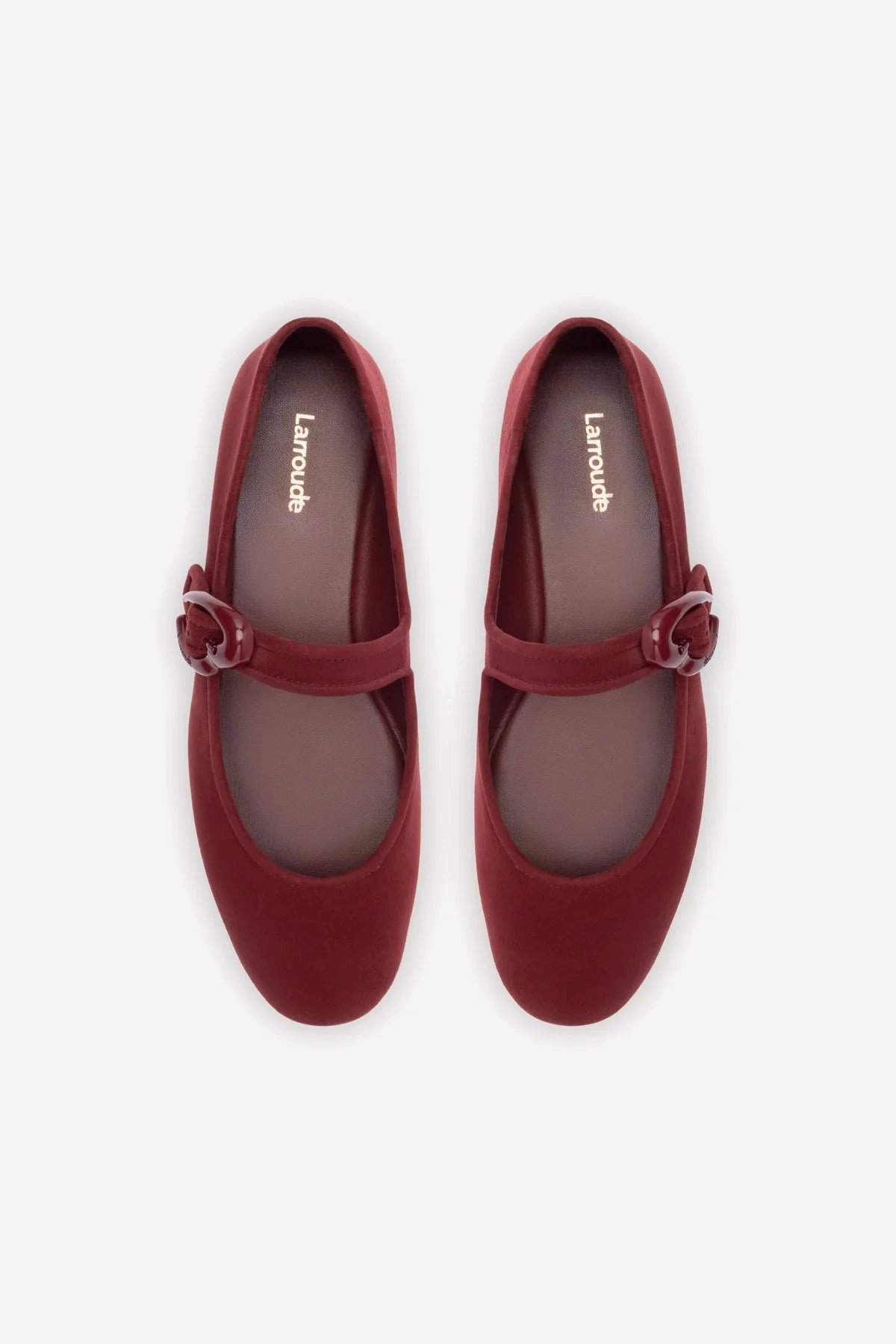 Verona Ballet Flat In Burgundy Suede