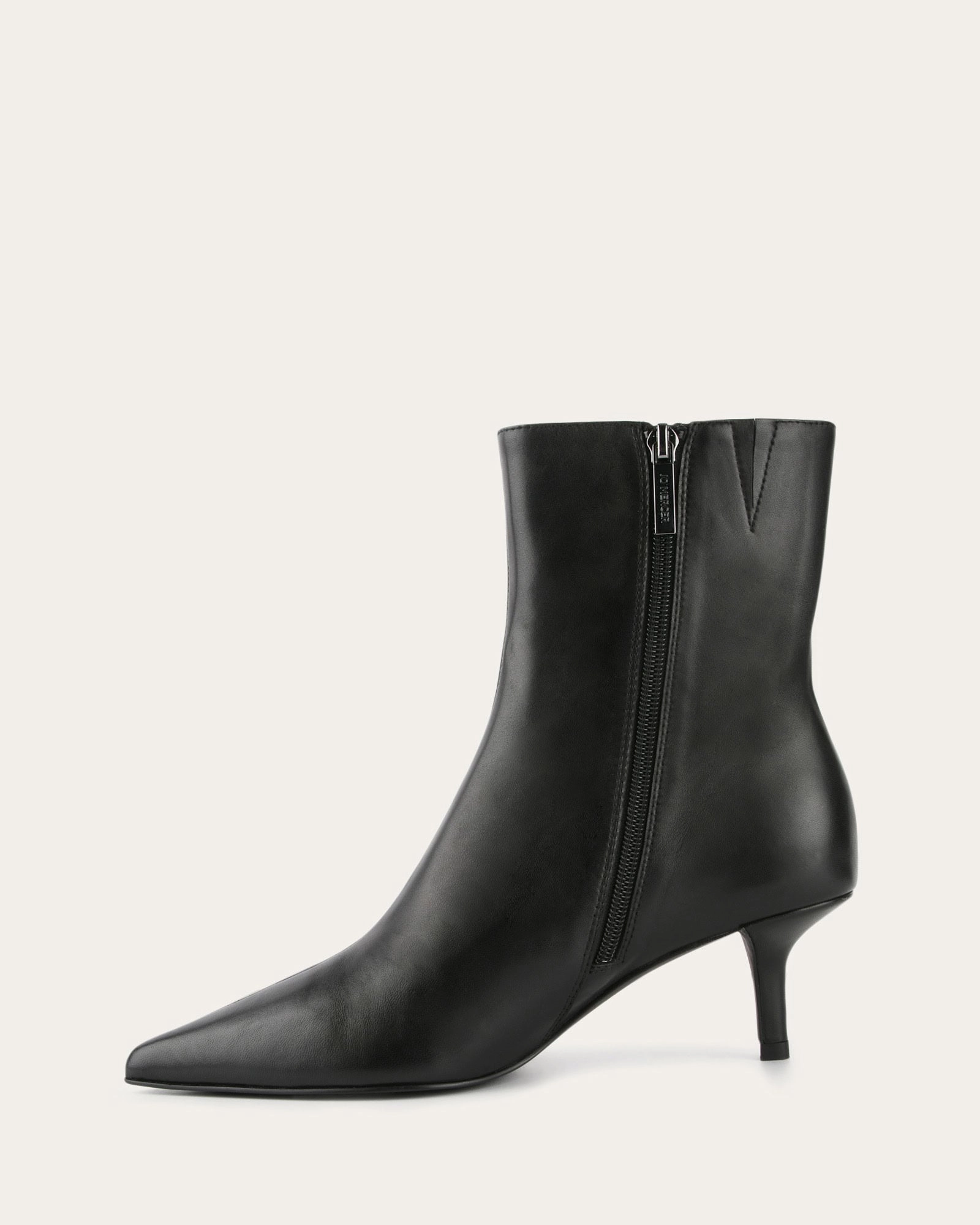 WINNIE MID ANKLE BOOTS BLACK LEATHER