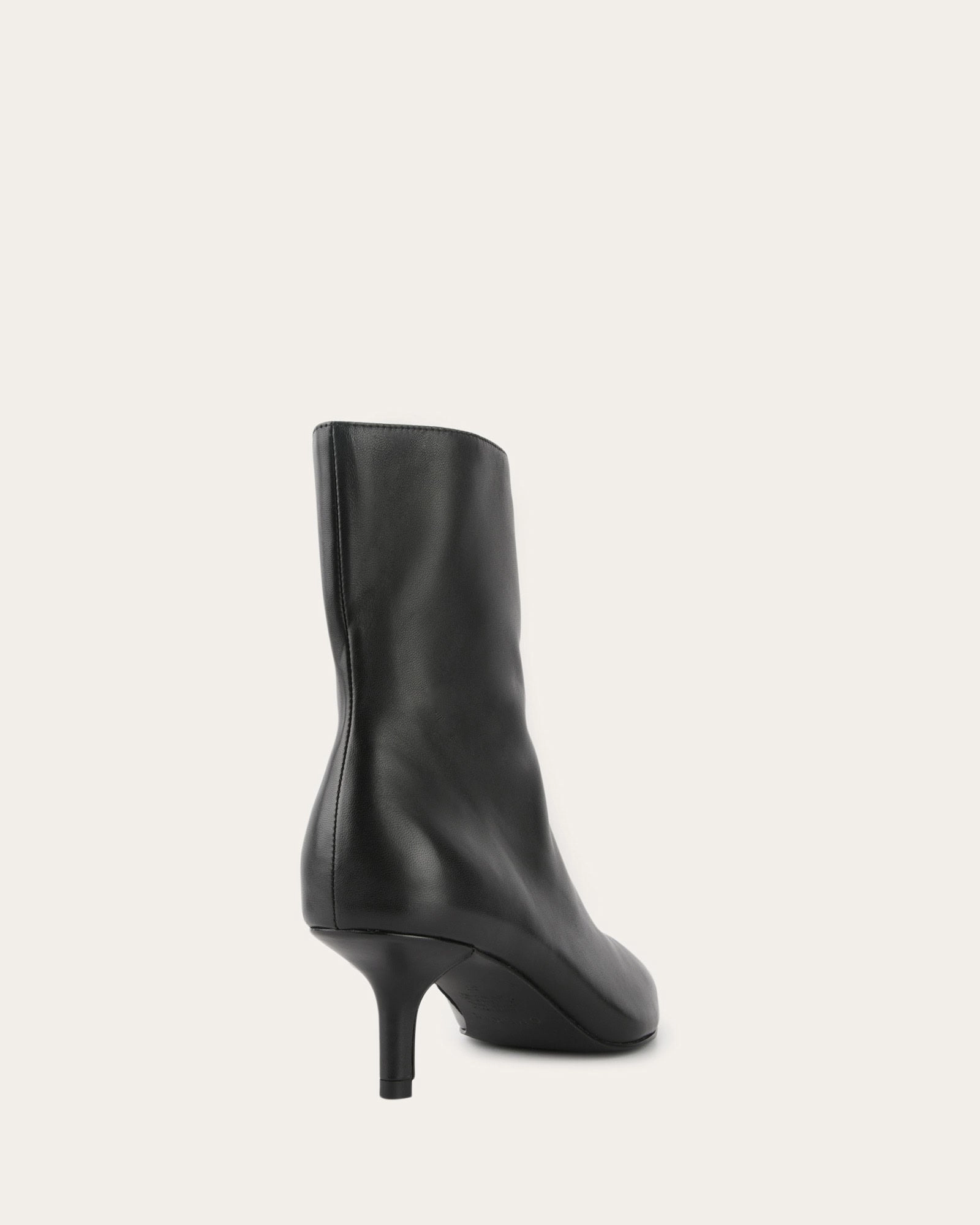 WINNIE MID ANKLE BOOTS BLACK LEATHER