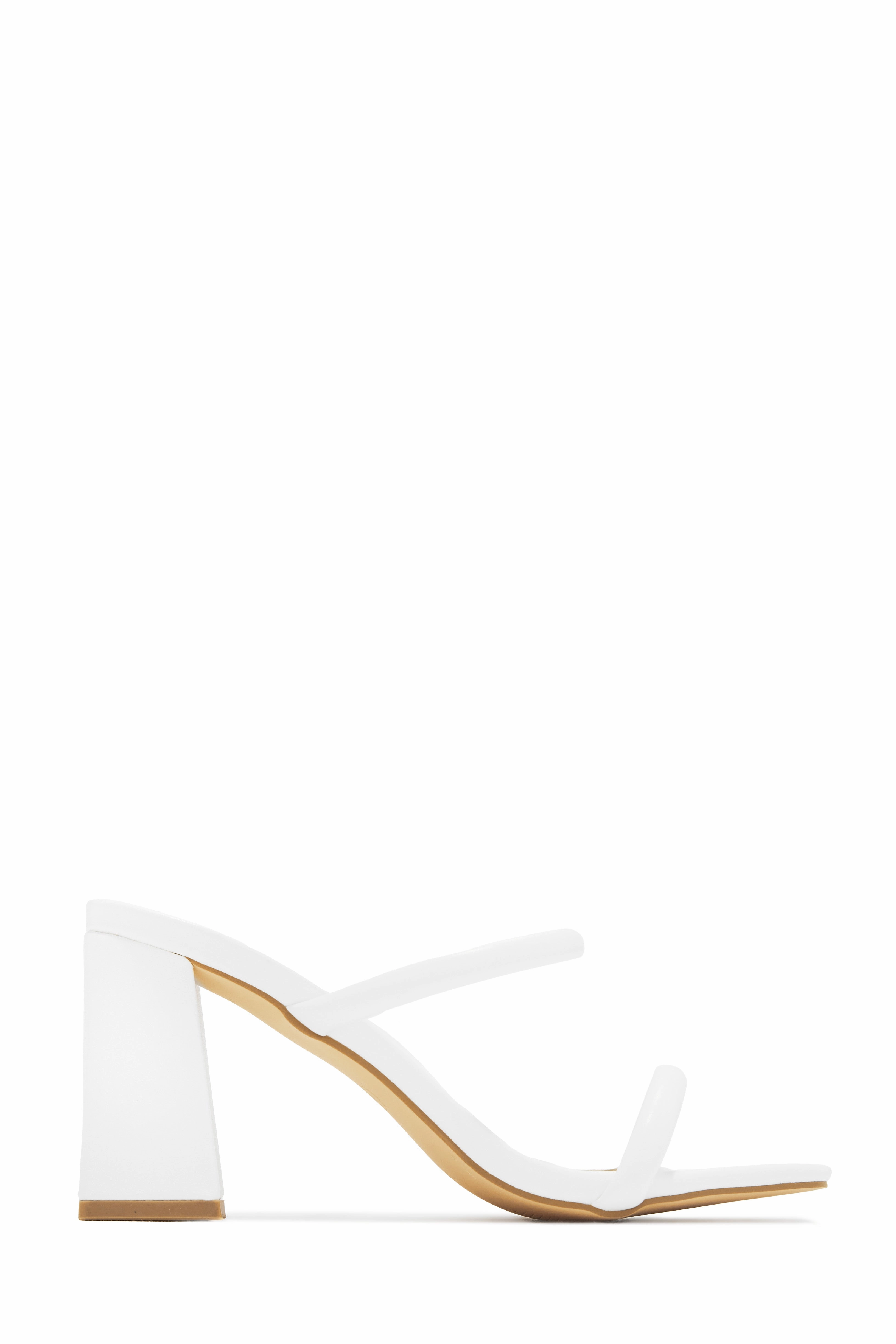 Yesenia Block Mid Heel Mules - Clear
