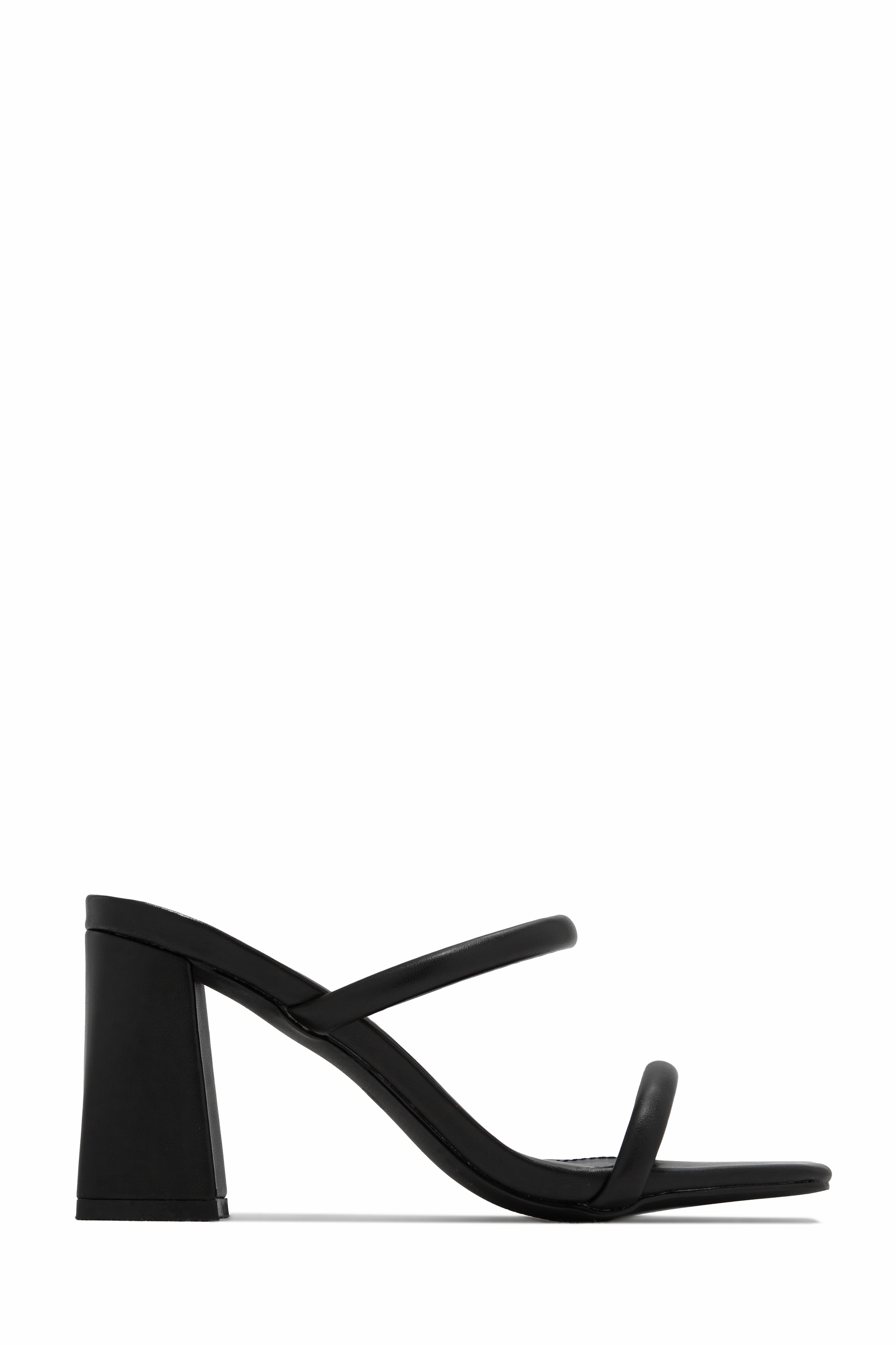Yesenia Block Mid Heel Mules - Clear